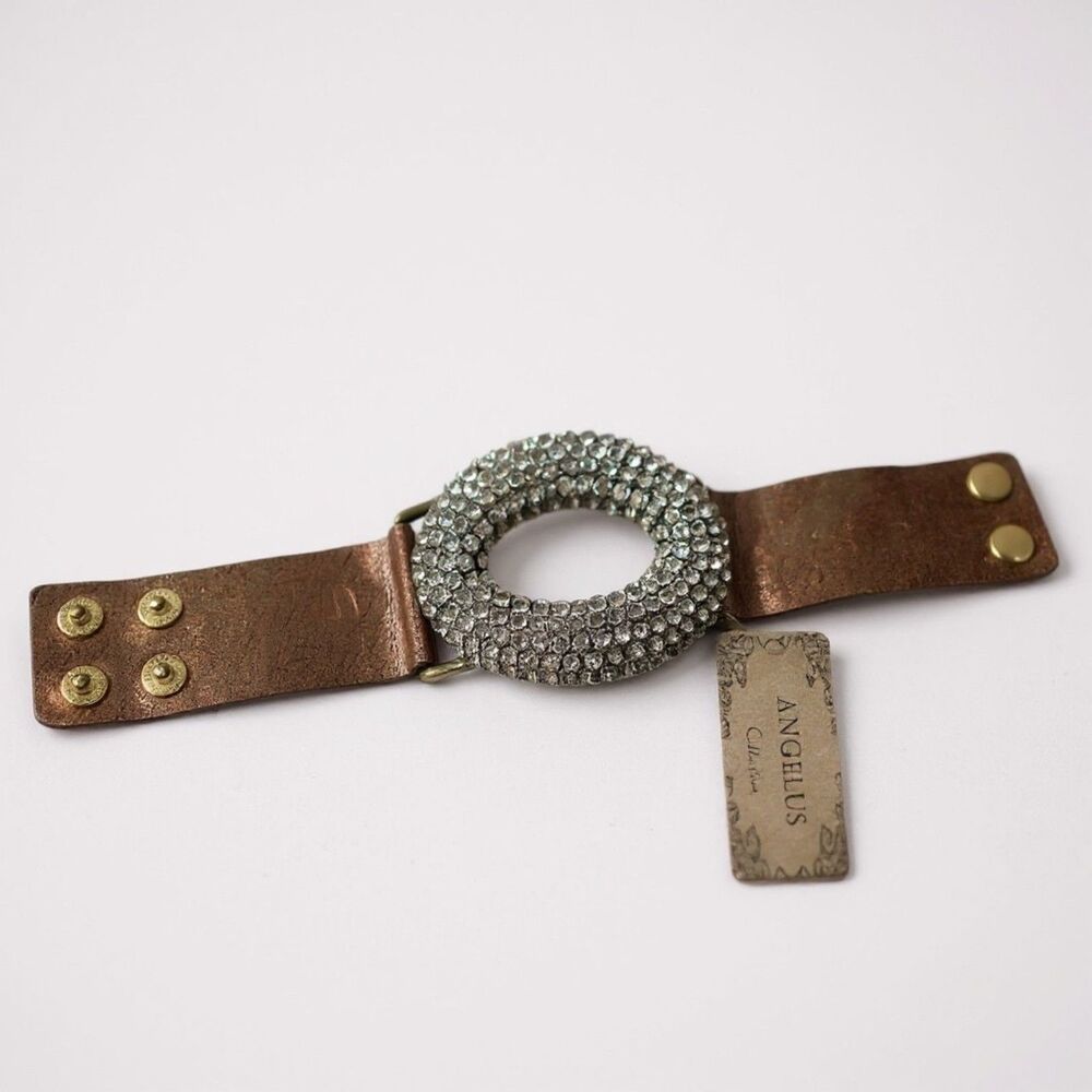 Angelus Collection Rhinestone Donut Adjustable Statement Bracelet NWT Boho Bling